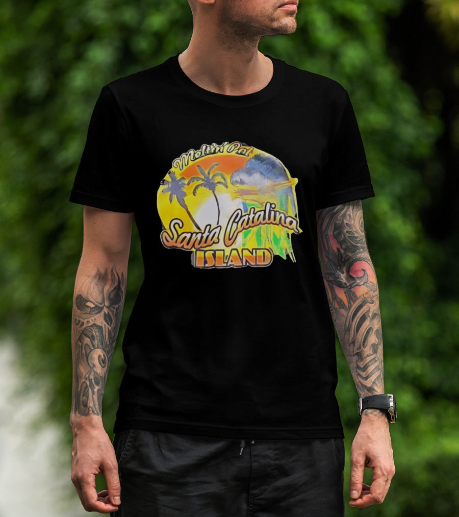 Meltin Pot Santa Catalina Island Palm Trees Ocean Sunrise T-Shirt