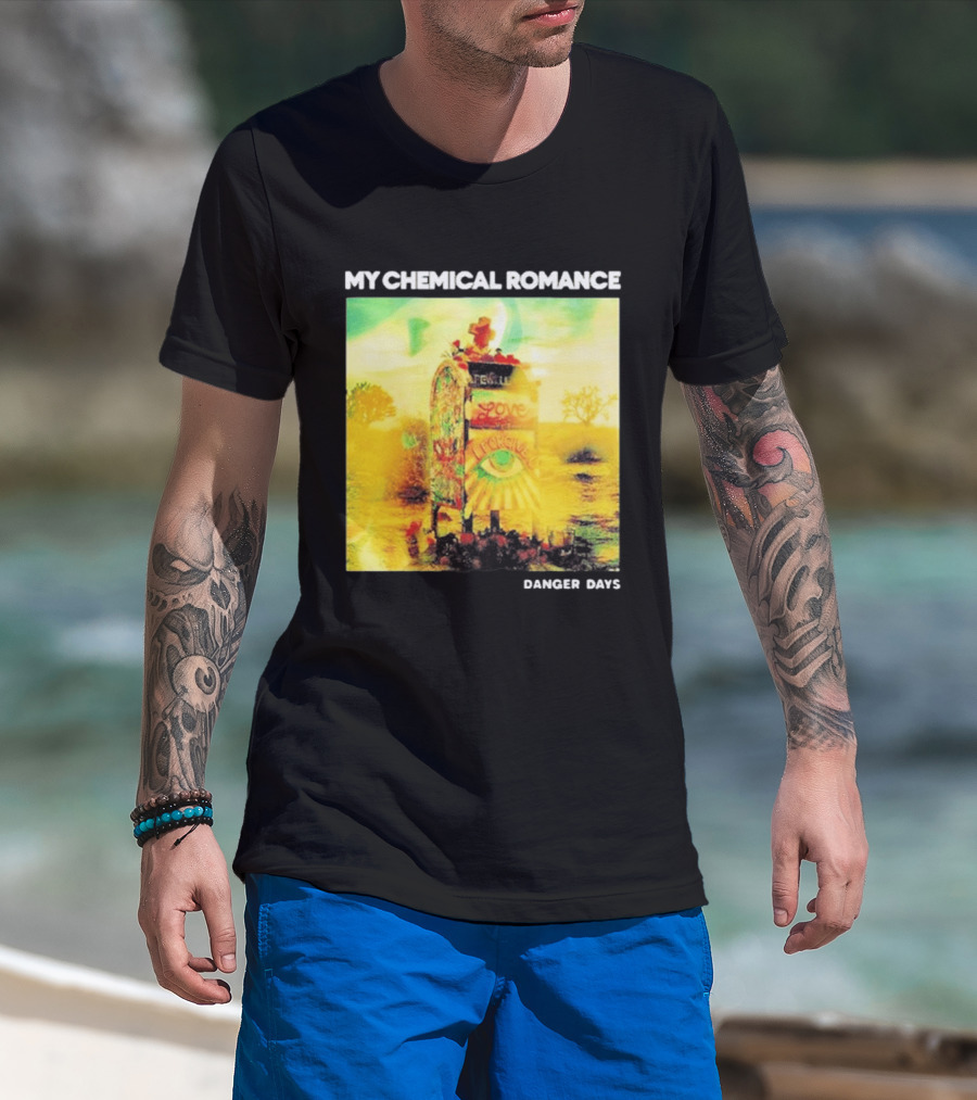 My Chemical Romance Danger Days Album Art Neon Desert Mailbox T-Shirt