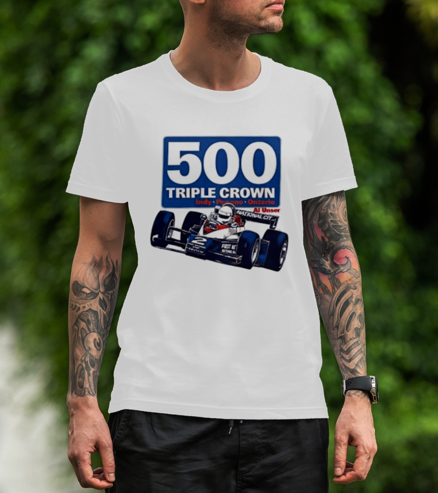 500 Triple Crown Al Unser Indy Pocono Ontario Racing T-Shirt