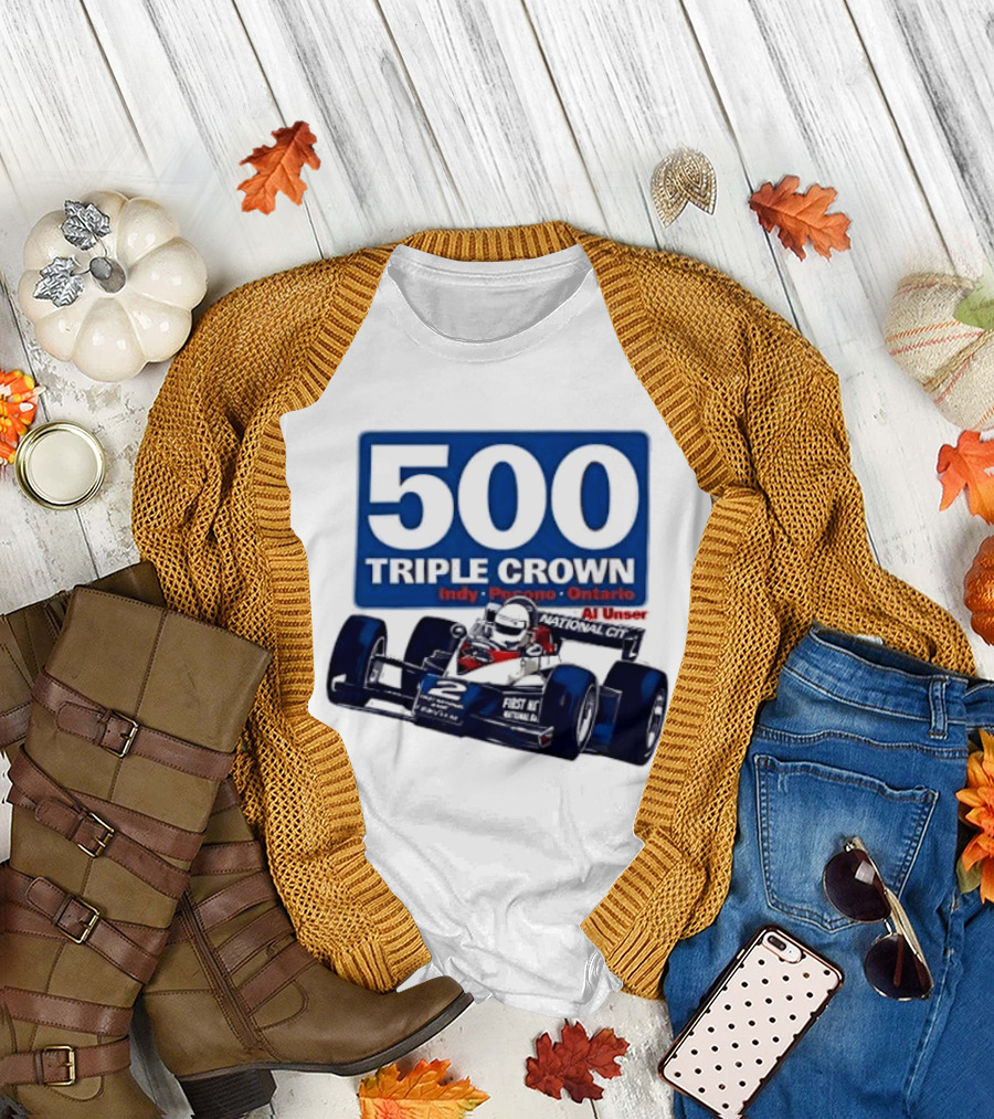 500 Triple Crown Al Unser Indy Pocono Ontario Racing T-Shirt