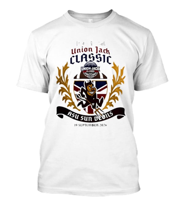 Arizona State Sun Devils Union Jack Classic London 19 September 2026 Football T-Shirt