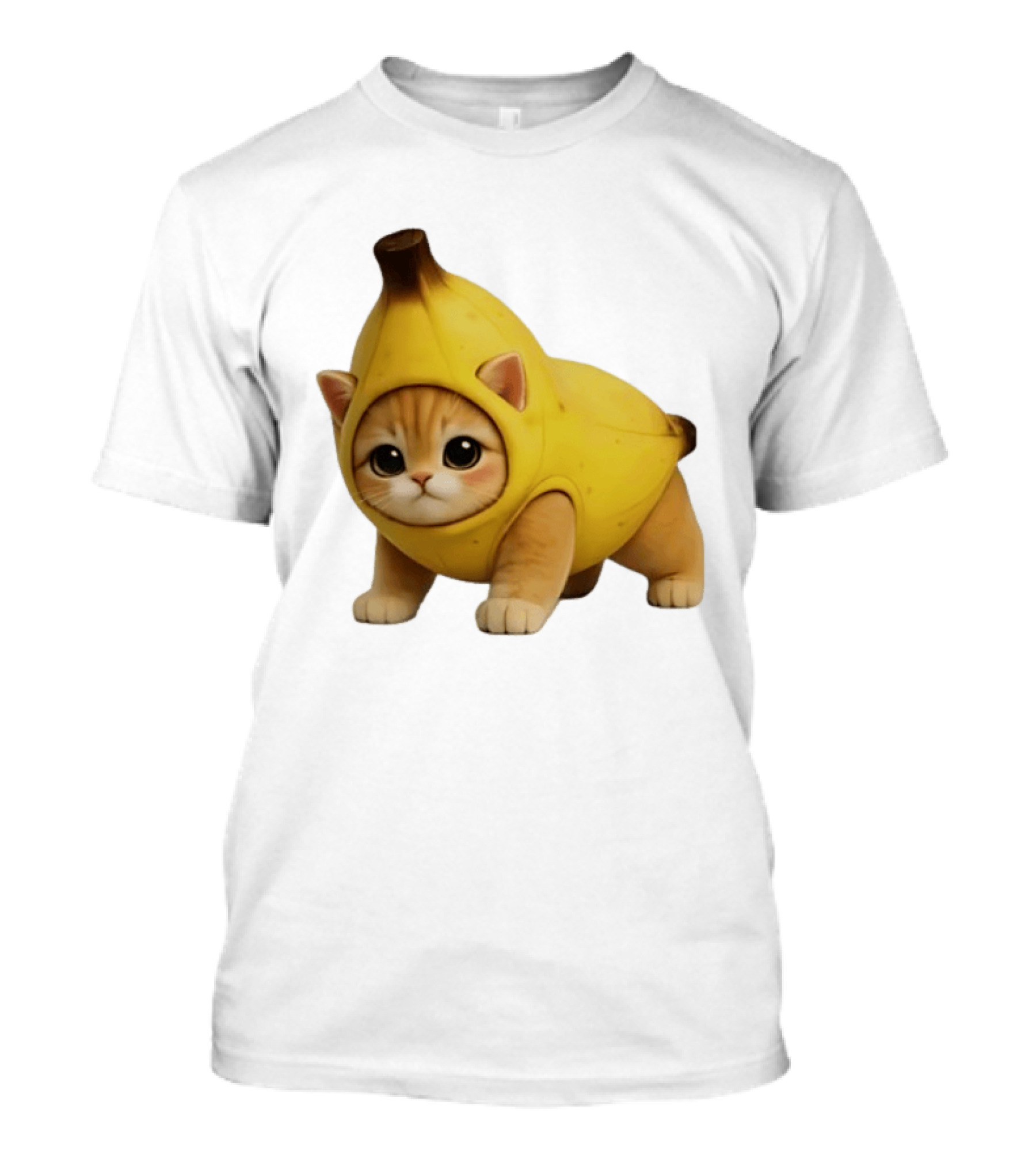 Banana Kitty Cute Cat In Fruit Costume T-Shirt