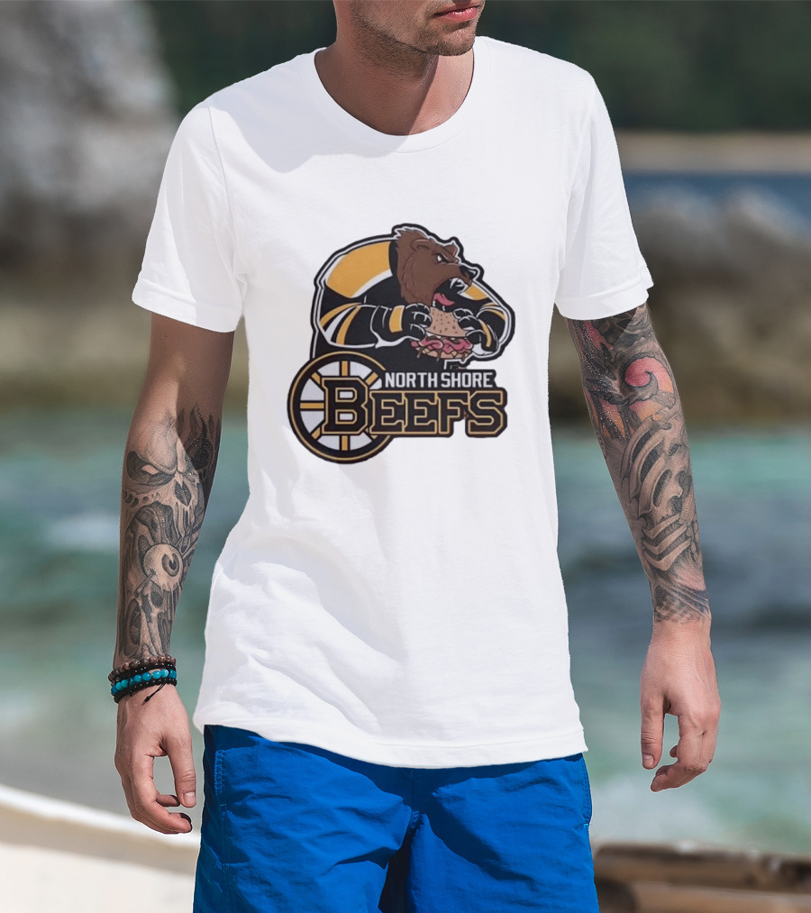 Boston Bruins North Shore Beefs Bear Sandwich T-Shirt