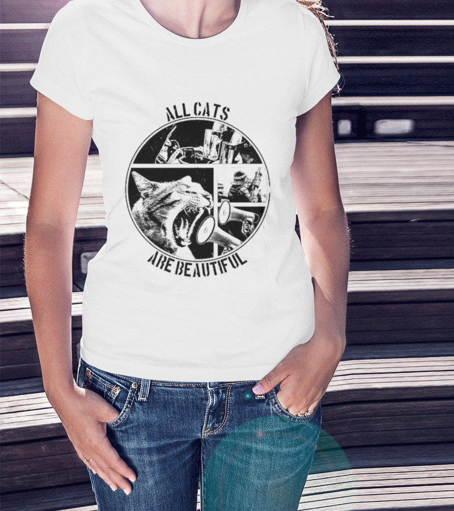 All Cats Are Beautiful Cat And Soldier T-Shirt
