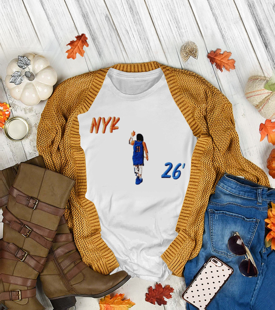 NYK Jalen Brunson Caricature 26' Basketball NBA New York Knicks T-Shirt