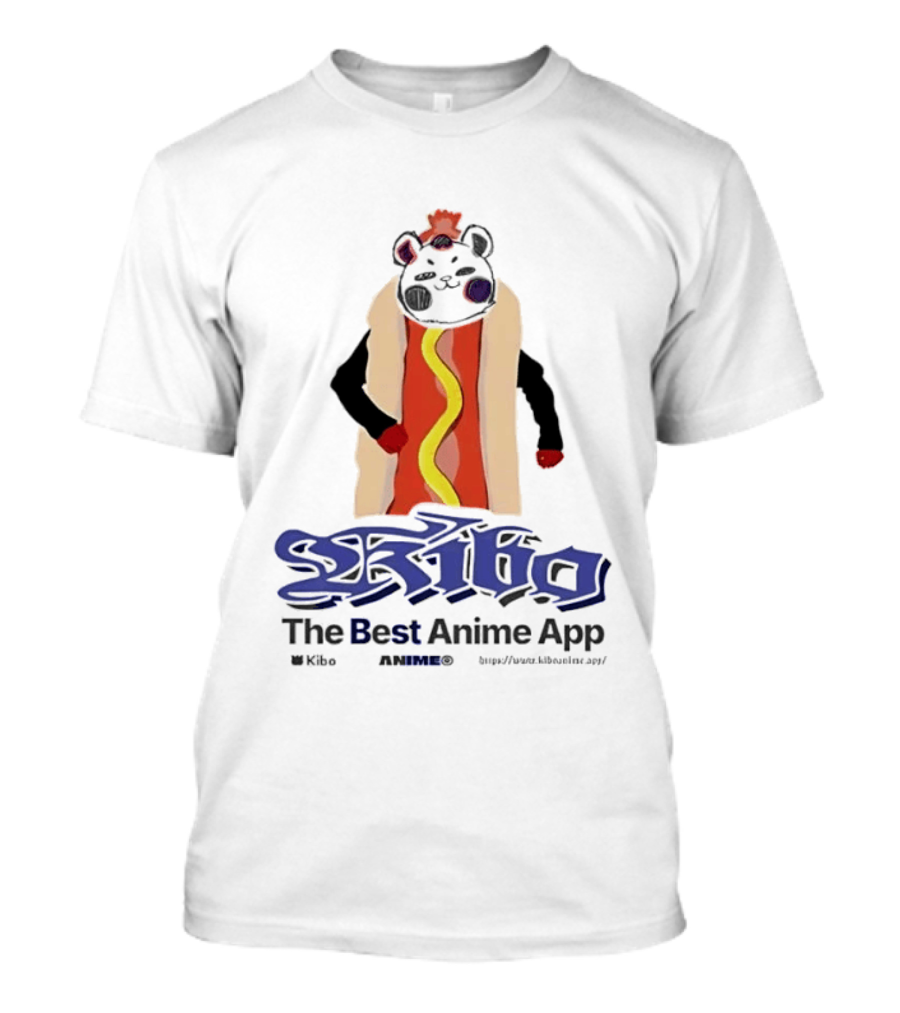 Kibo Anime App Hot Dog Character The Best Anime App T-Shirt