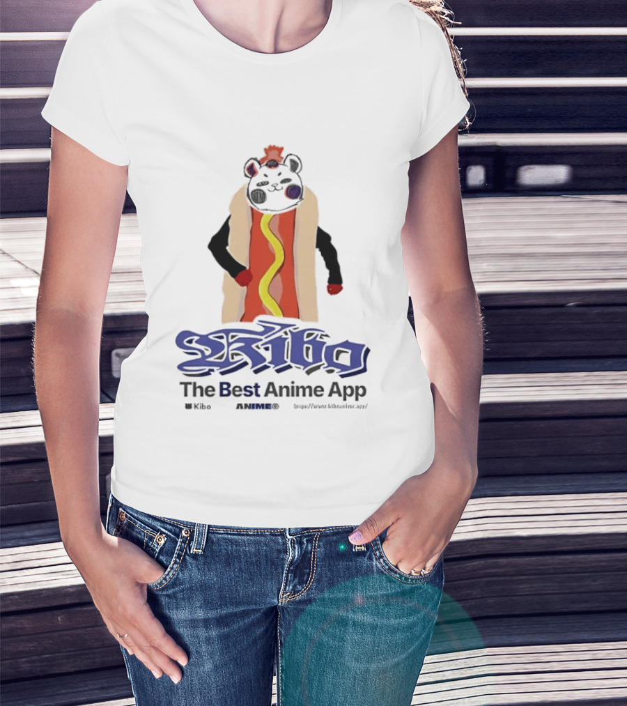 Kibo Anime App Hot Dog Character The Best Anime App T-Shirt
