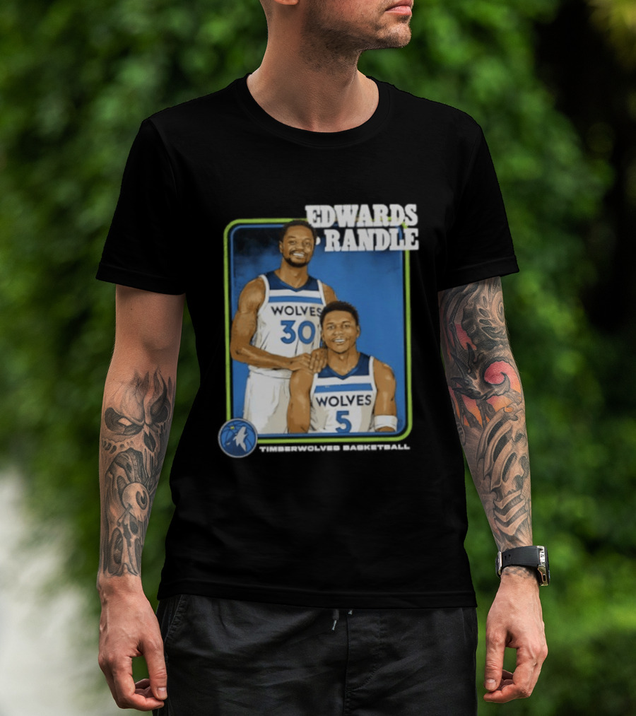 Edwards Randle Wolves 30 5 Basketball Duo T-Shirt