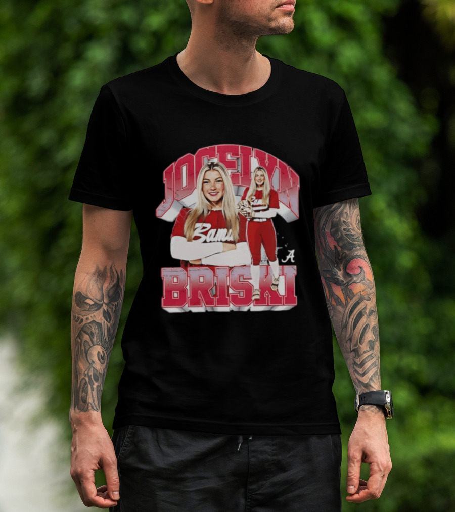 Jocelyn Briski Alabama Bama Crimson Tide Softball 90s Bootleg T-Shirt
