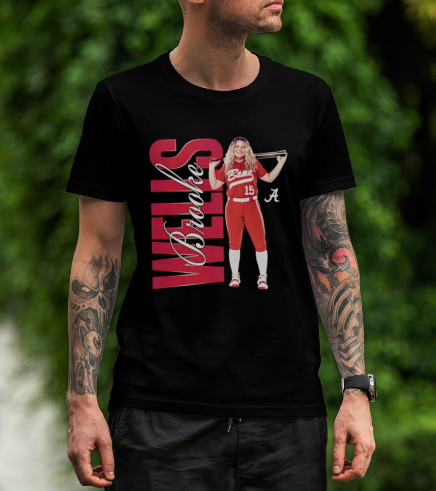 Brooke Wells Bama Crimson Tide Softball Player 15 Alabama T-Shirt