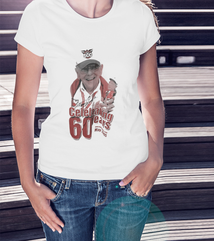 Tom Carnegie Indianapolis 500 Celebrating 60 Years Announcer Bobblehead May 2005 T-Shirt