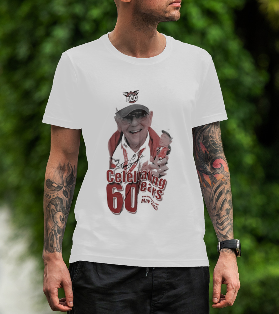 Tom Carnegie Indianapolis 500 Celebrating 60 Years Announcer Bobblehead May 2005 T-Shirt