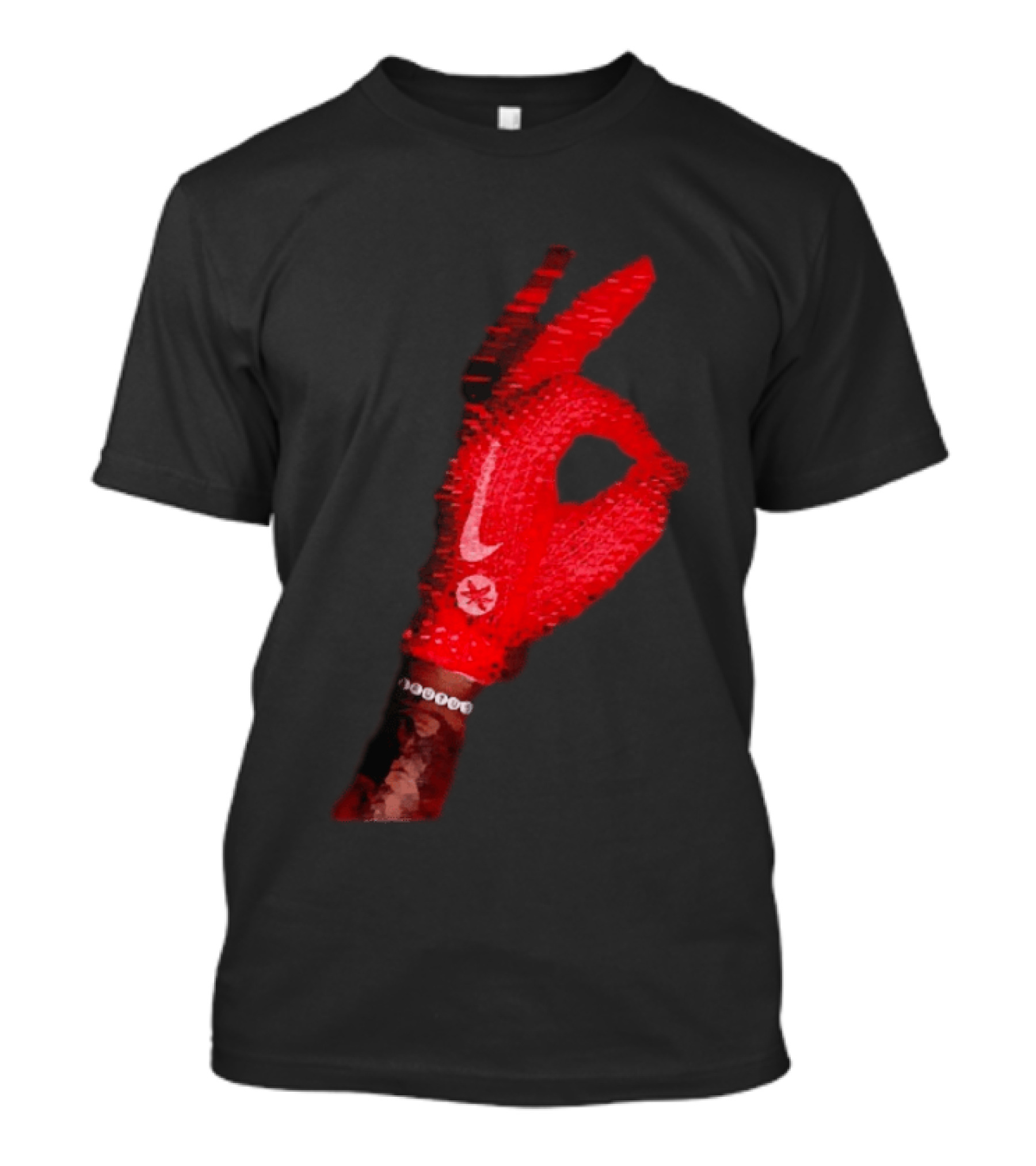 Ohio State Buckeyes Ice Glove Iceman Nike Scarlet Football Glove T-Shirt