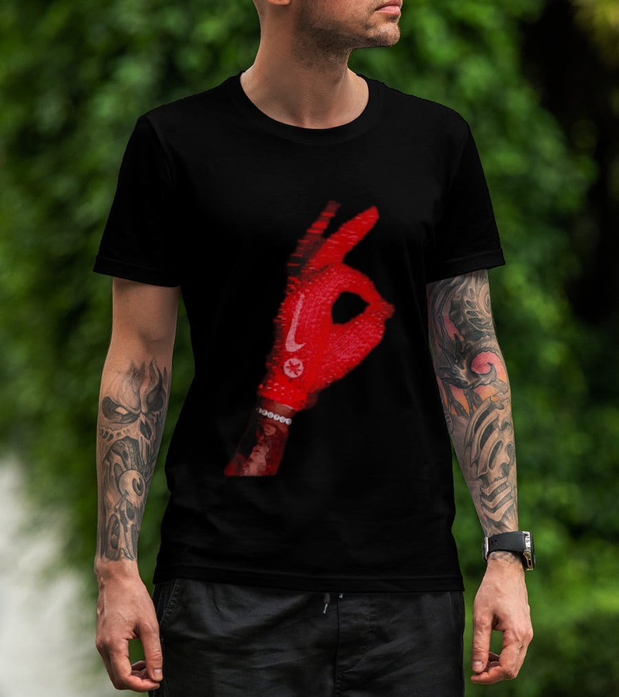 Ohio State Buckeyes Ice Glove Iceman Nike Scarlet Football Glove T-Shirt