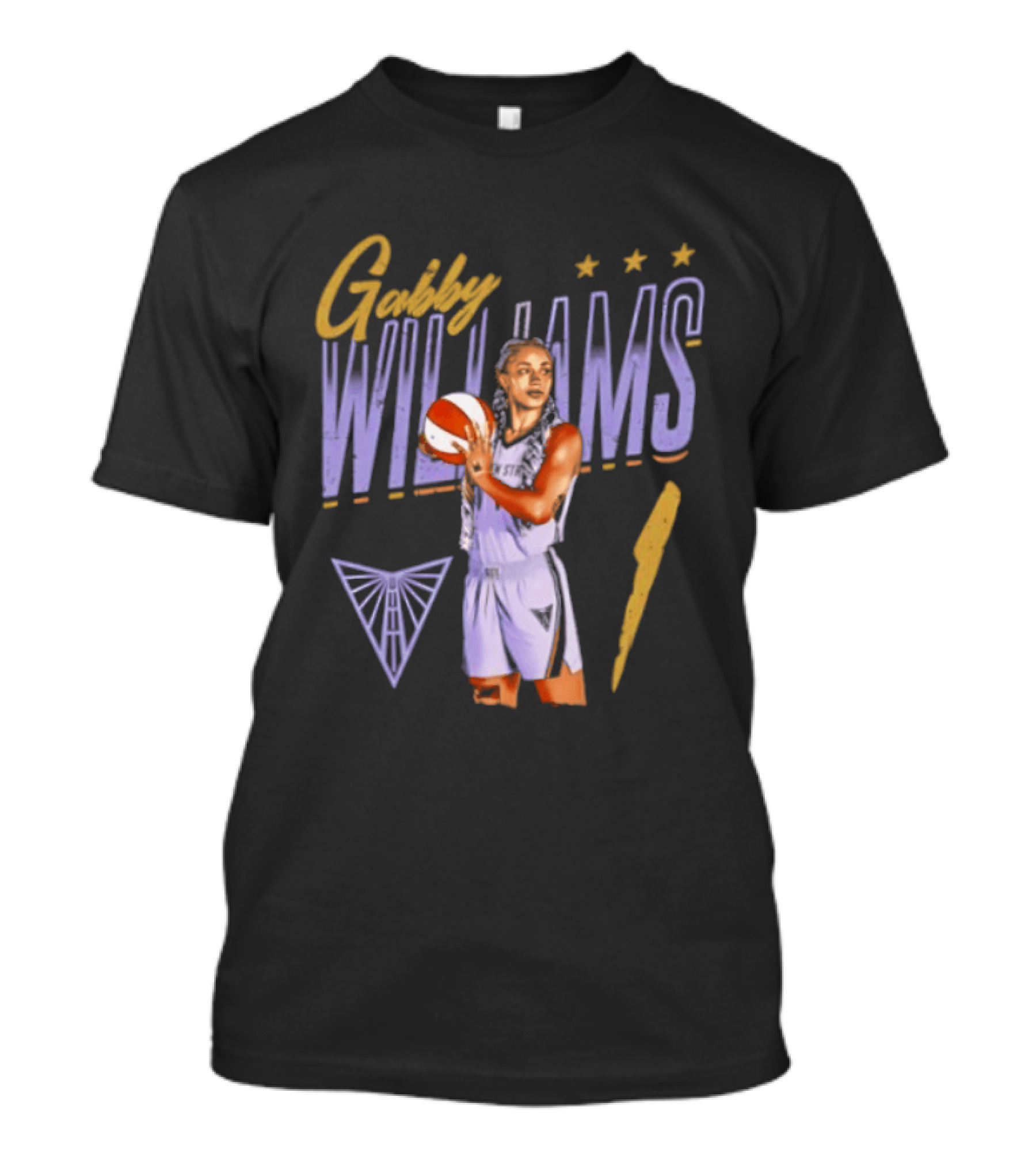 Gabby Williams 1 Golden State Valkyries Basketball Pose T-Shirt