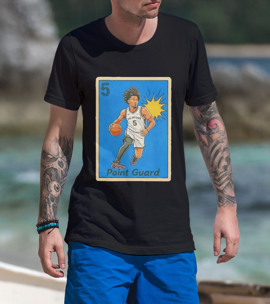San Antonio Spurs Point Guard Stephon Castle 5 T-Shirt