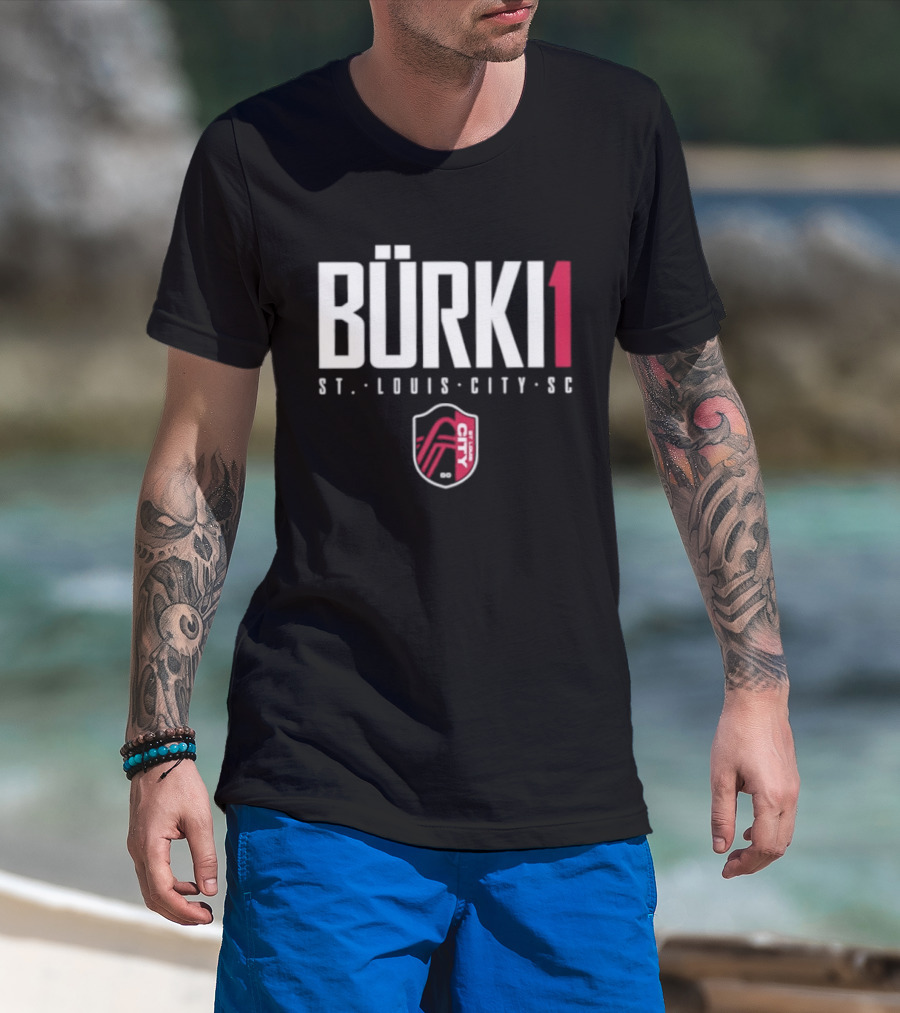 Bürki 1 St. Louis City SC Elite Soccer Fan Gear T-Shirt