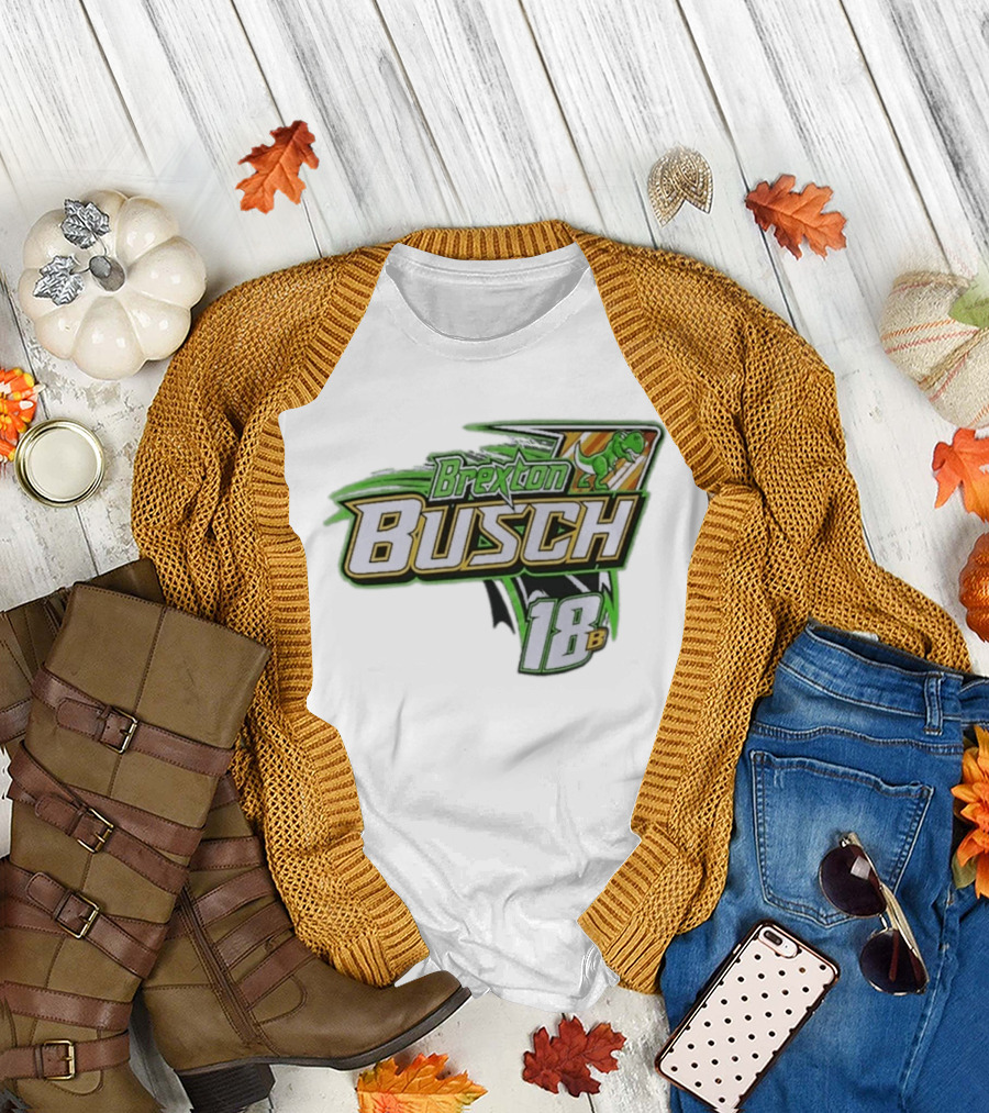 Brexton Busch 18B Dinosaur Racing T-Shirt