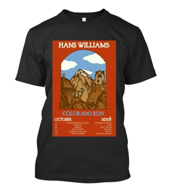Hans Williams Colorado Run October 2026 Steamboat Springs Aspen Fort Collins Boulder Denver Colorado Springs T-Shirt