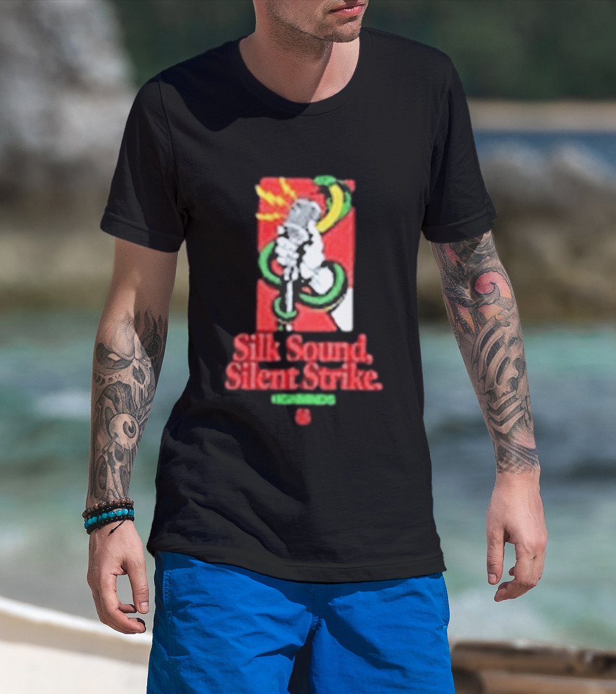 Silk Sound Silent Strike Retro Microphone And Snake T-Shirt