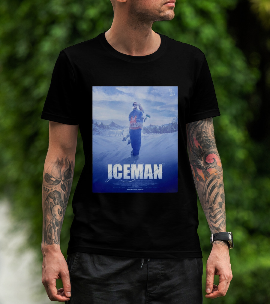 ICEMAN By Drake Featuring Saint Justin OVO Collaboration 2025 Winter Snowy Landscape T-Shirt