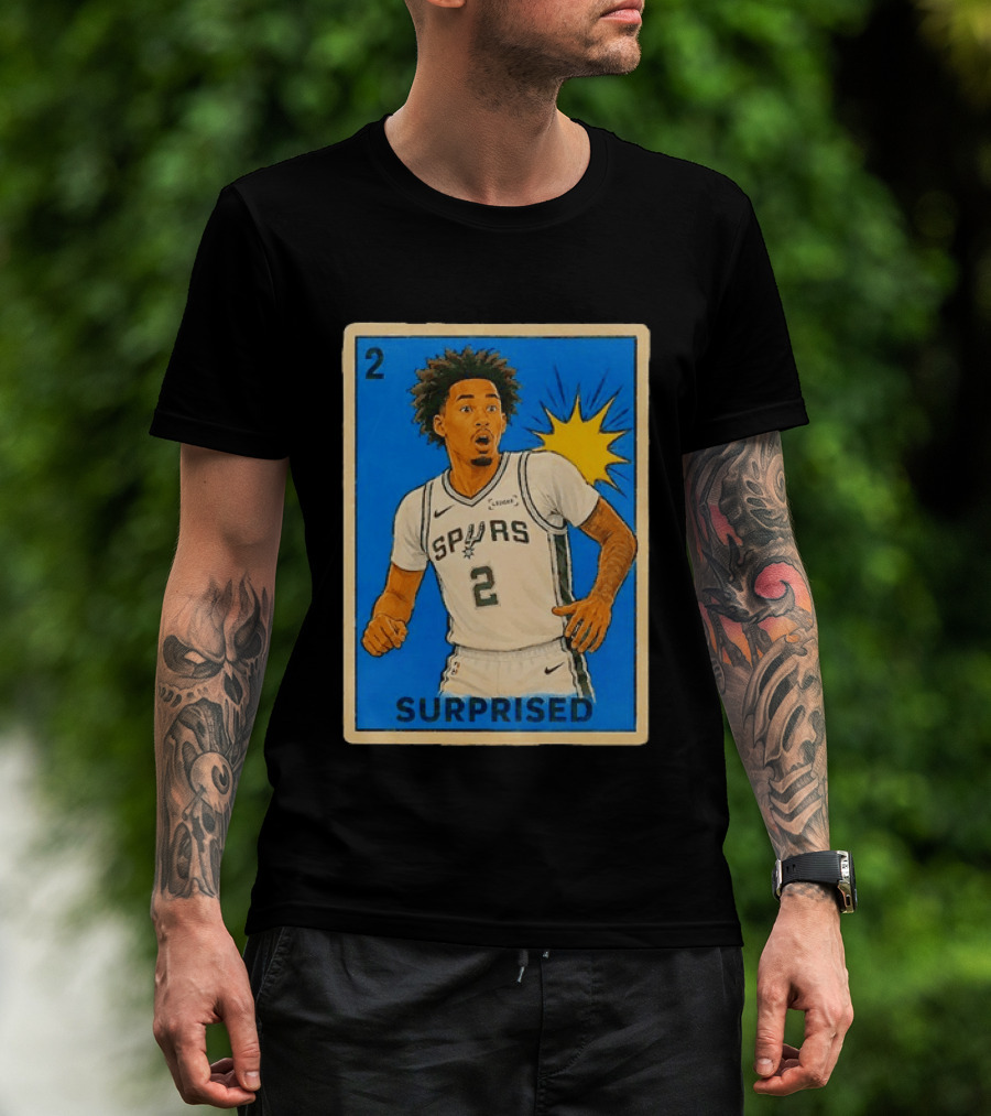 Surprised Dylan Harper Spurs Basketball Card T-Shirt