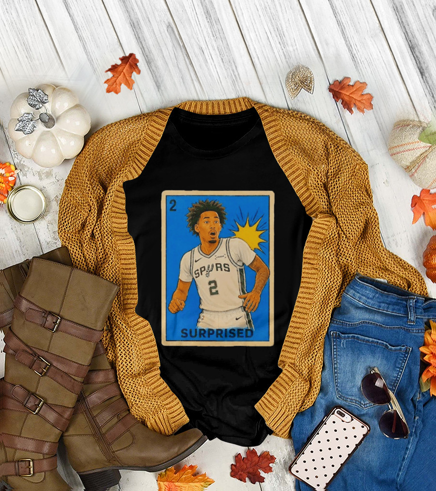Surprised Dylan Harper Spurs Basketball Card T-Shirt