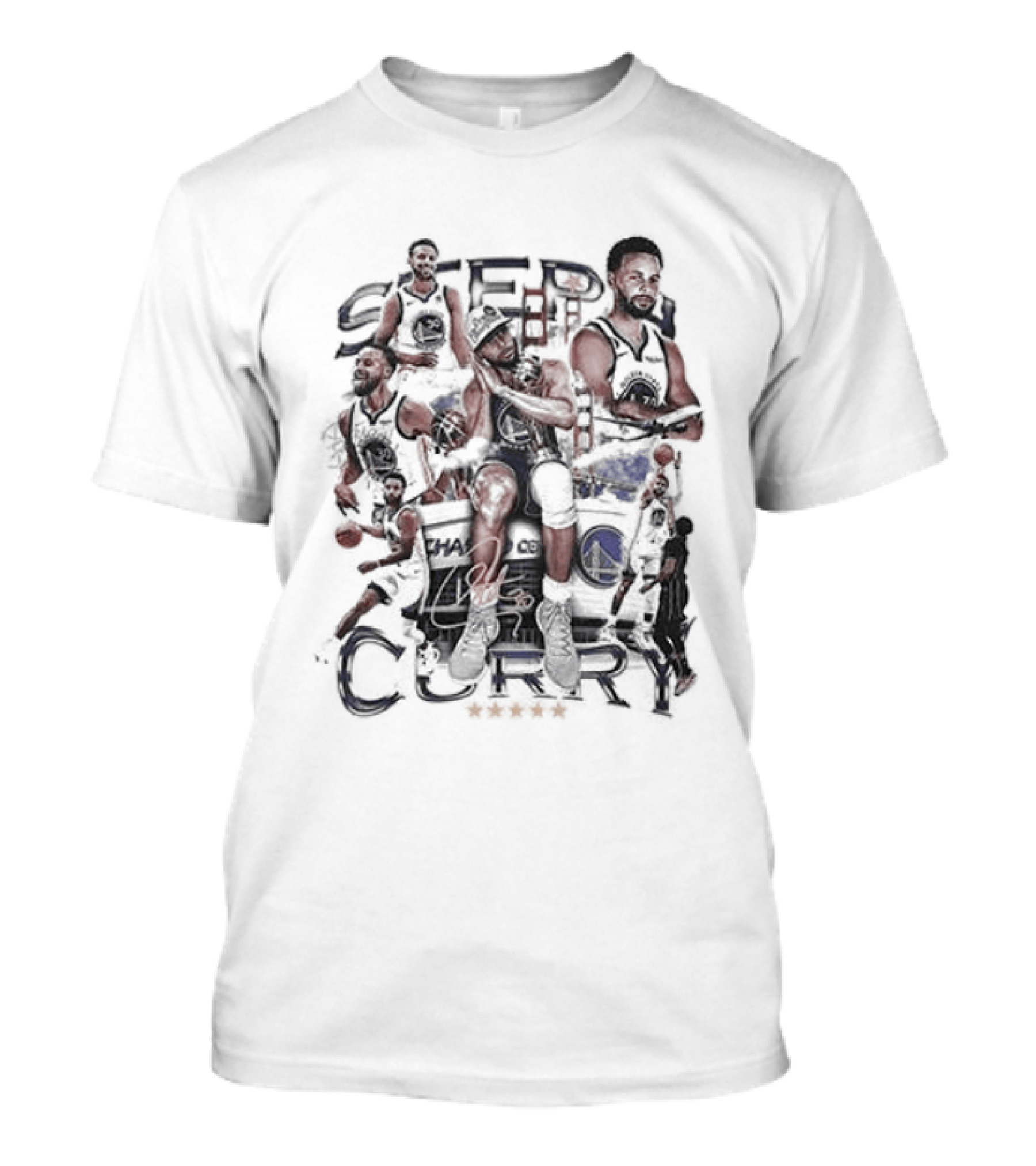 Golden State Warriors Steph Curry Night Night Action Pose Collection T-Shirt