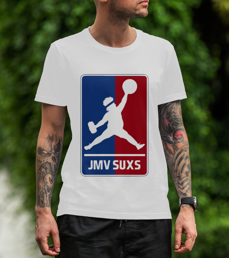 JMV SUXS MLB Jumpman Overweight Baseball Pitcher T-Shirt