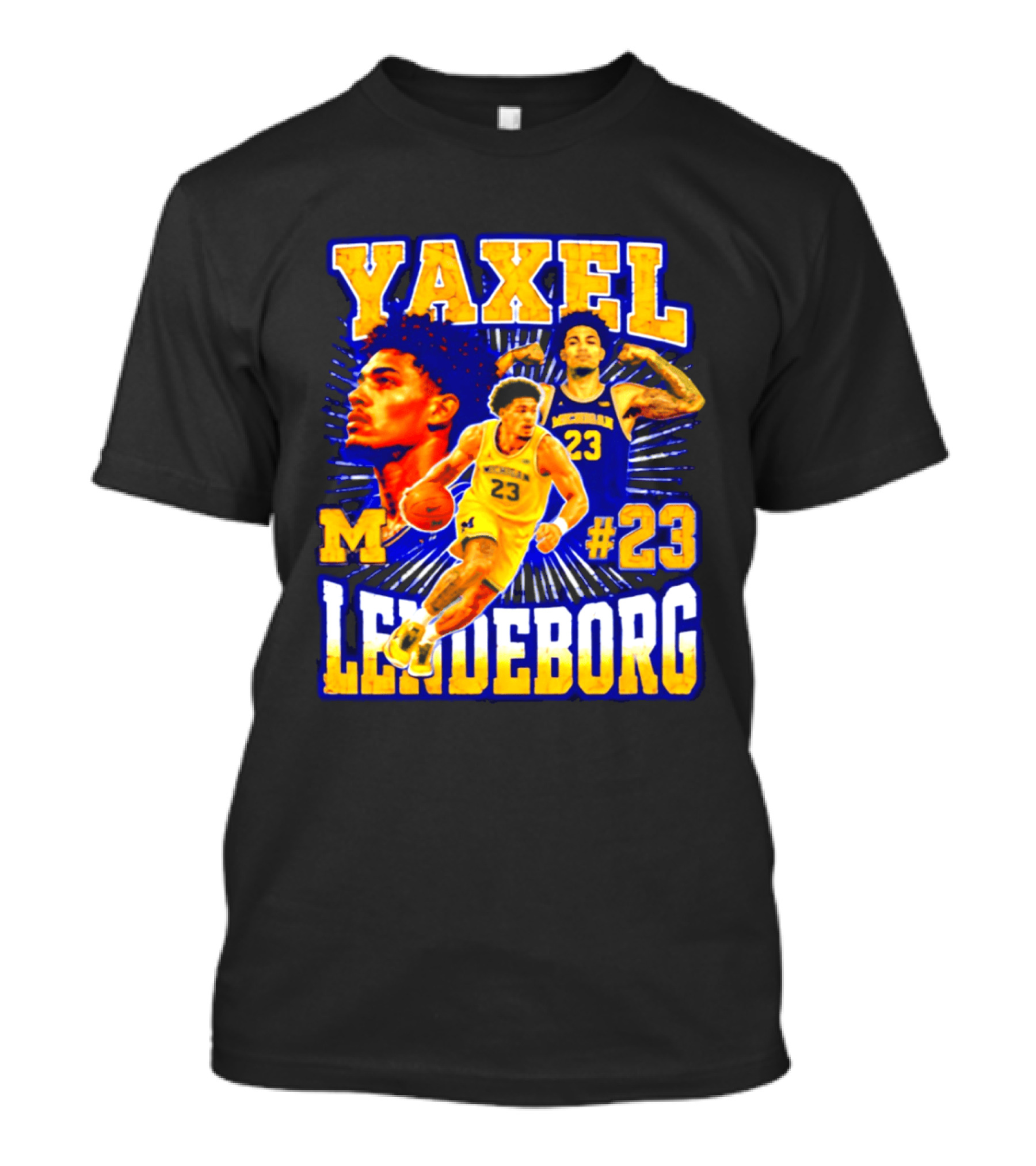Yaxel Lendeborg Michigan Wolverines M #23 Basketball Player T-Shirt