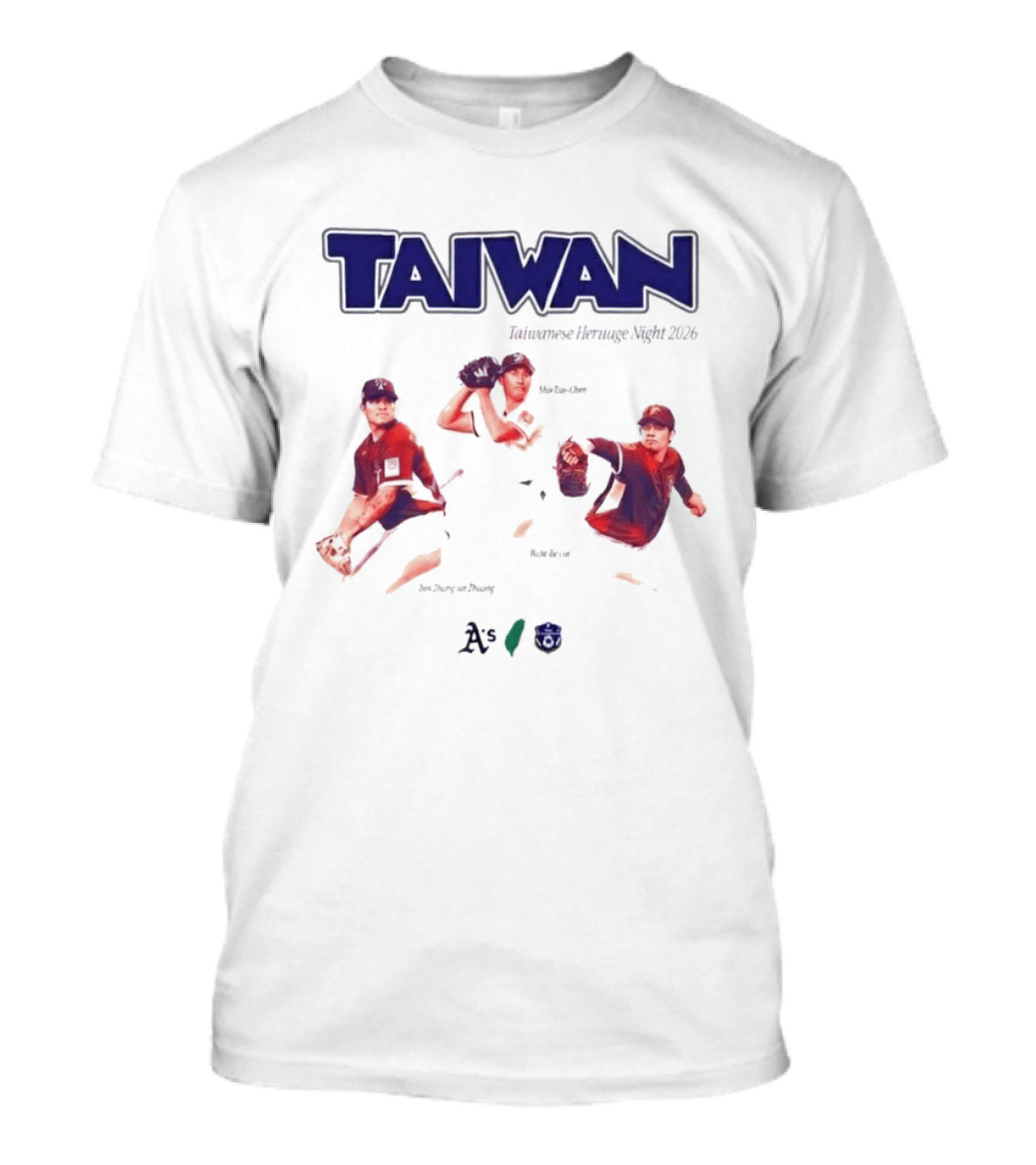 Taiwan Taiwanese Heritage Night 2026 Baseball Event Athletics T-Shirt