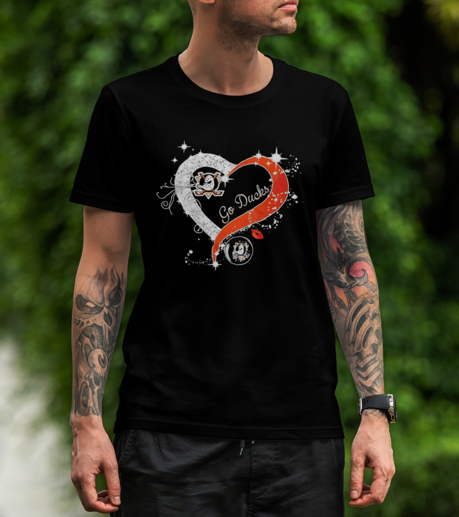 Anaheim Ducks 2026 Go Ducks Heart Motif T-Shirt