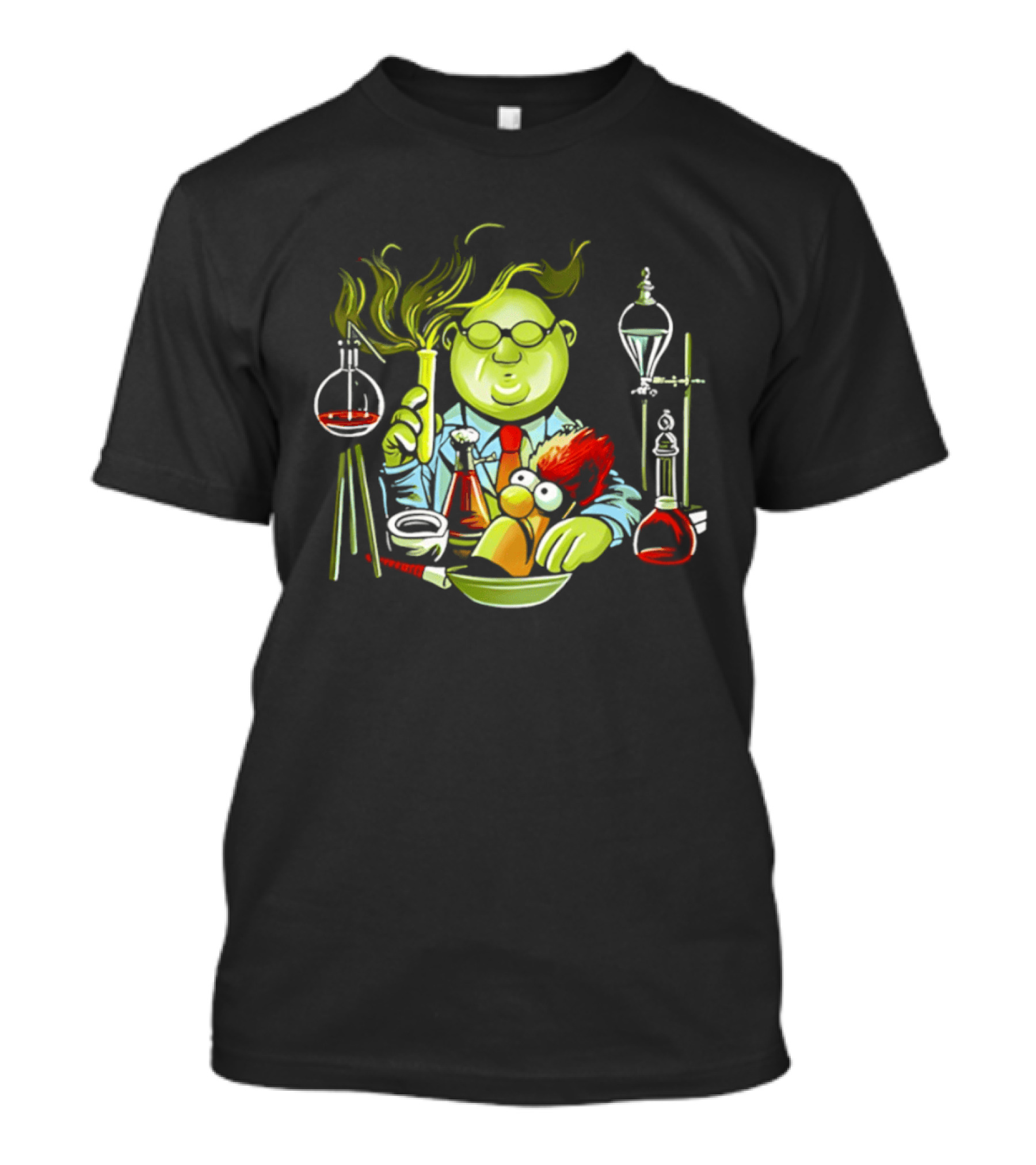 Dr Bunsen Honeydew And Beaker With Re Animator Science Lab Experiment T-Shirt