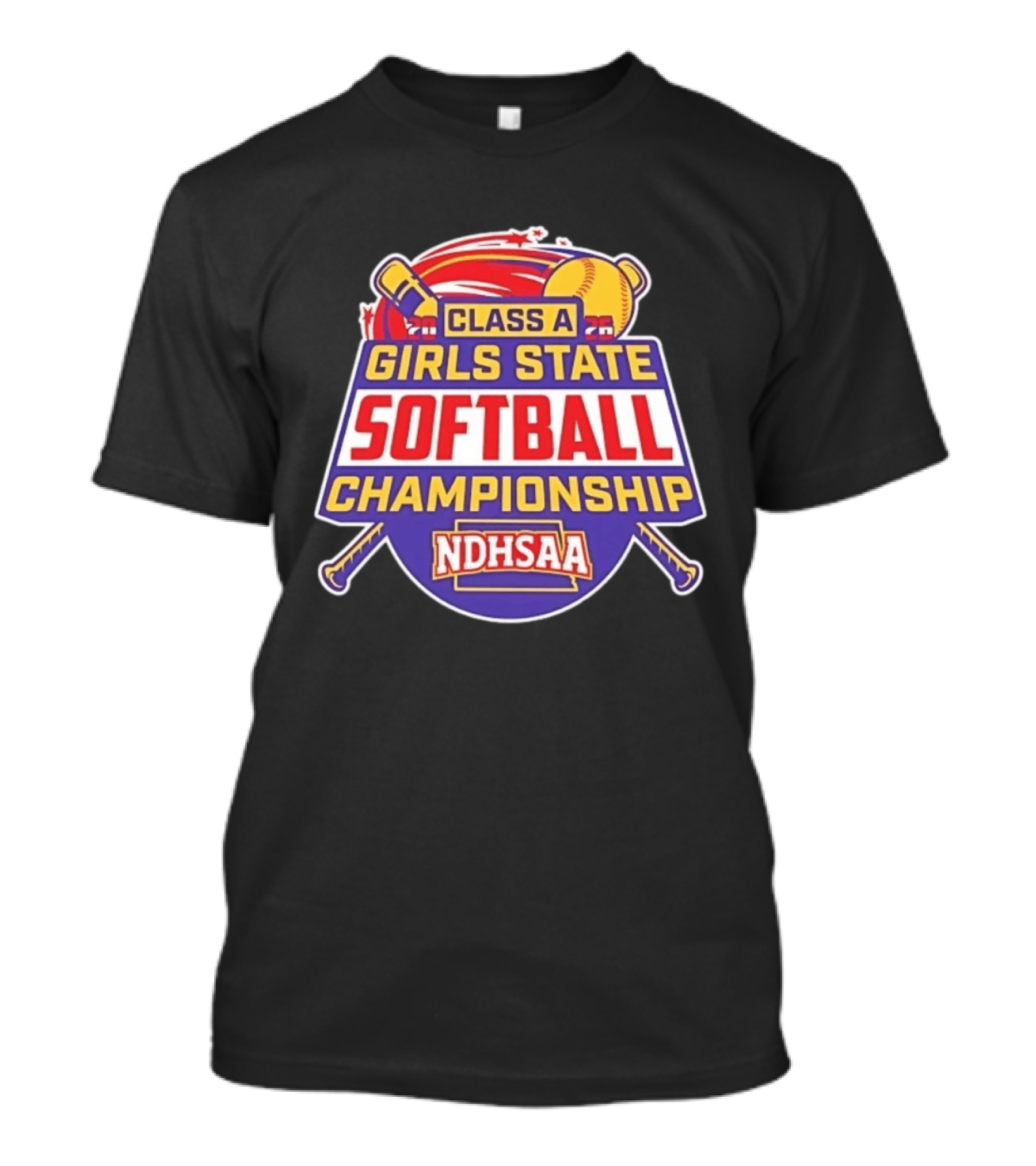 Class A Girls State Softball Championship NDHSAA 2026 Merchandise T-Shirt