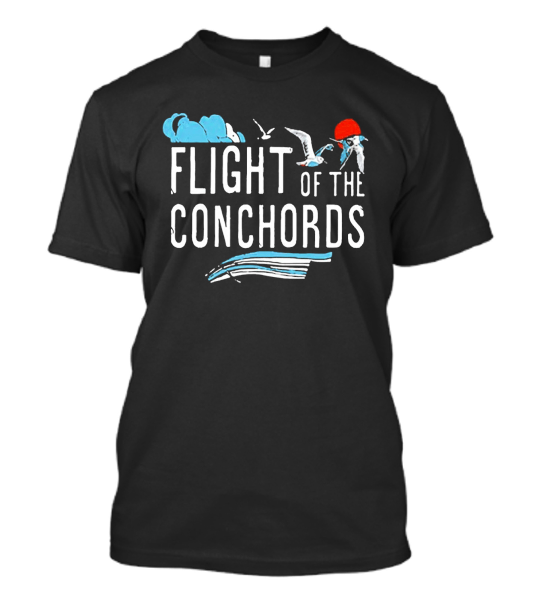 Flight Of The Conchords Santa Barbara Seagulls And Waves T-Shirt
