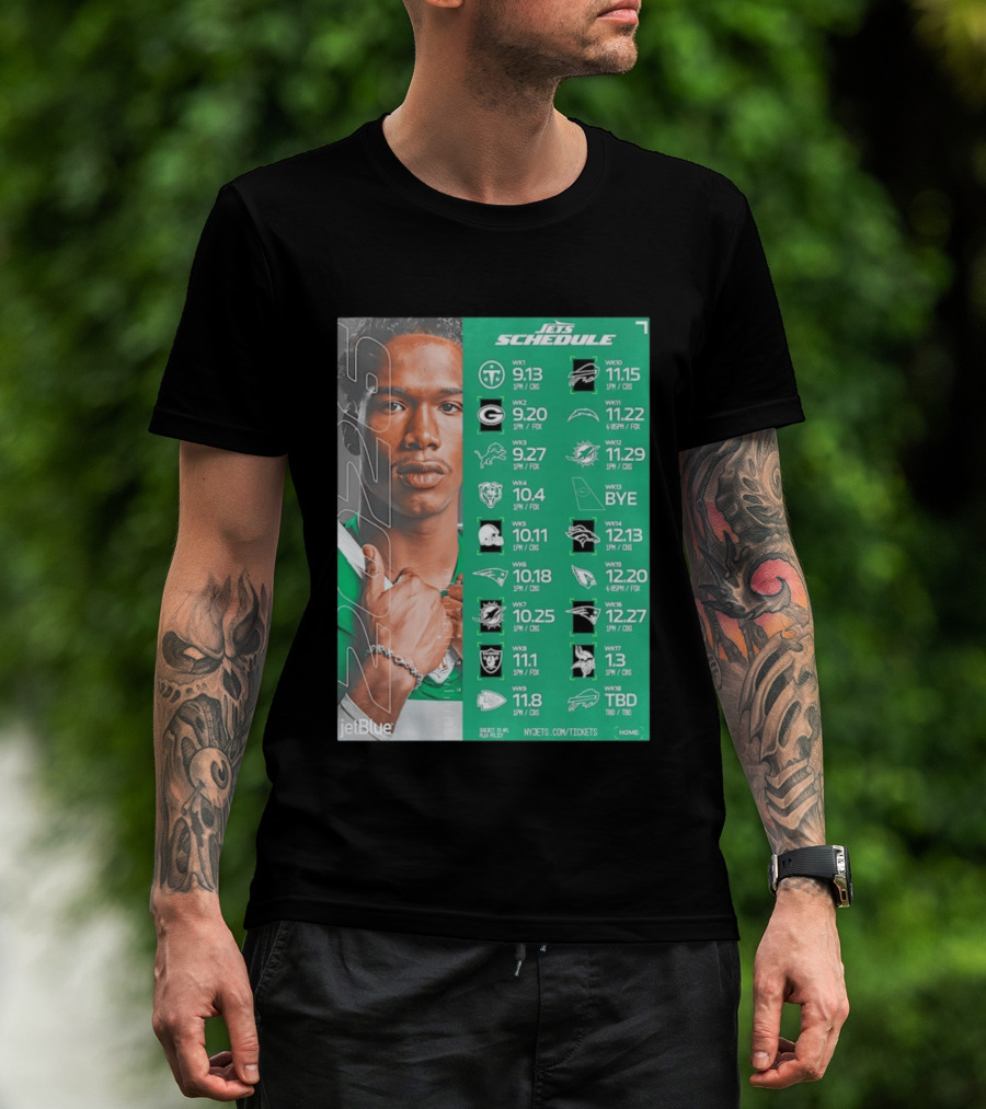 New York Jets 2026 Schedule NFL Matchups And Dates T-Shirt