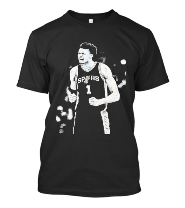 Victor Wembanyama Spurs Number 1 Basketball Jaelen Molina T-Shirt