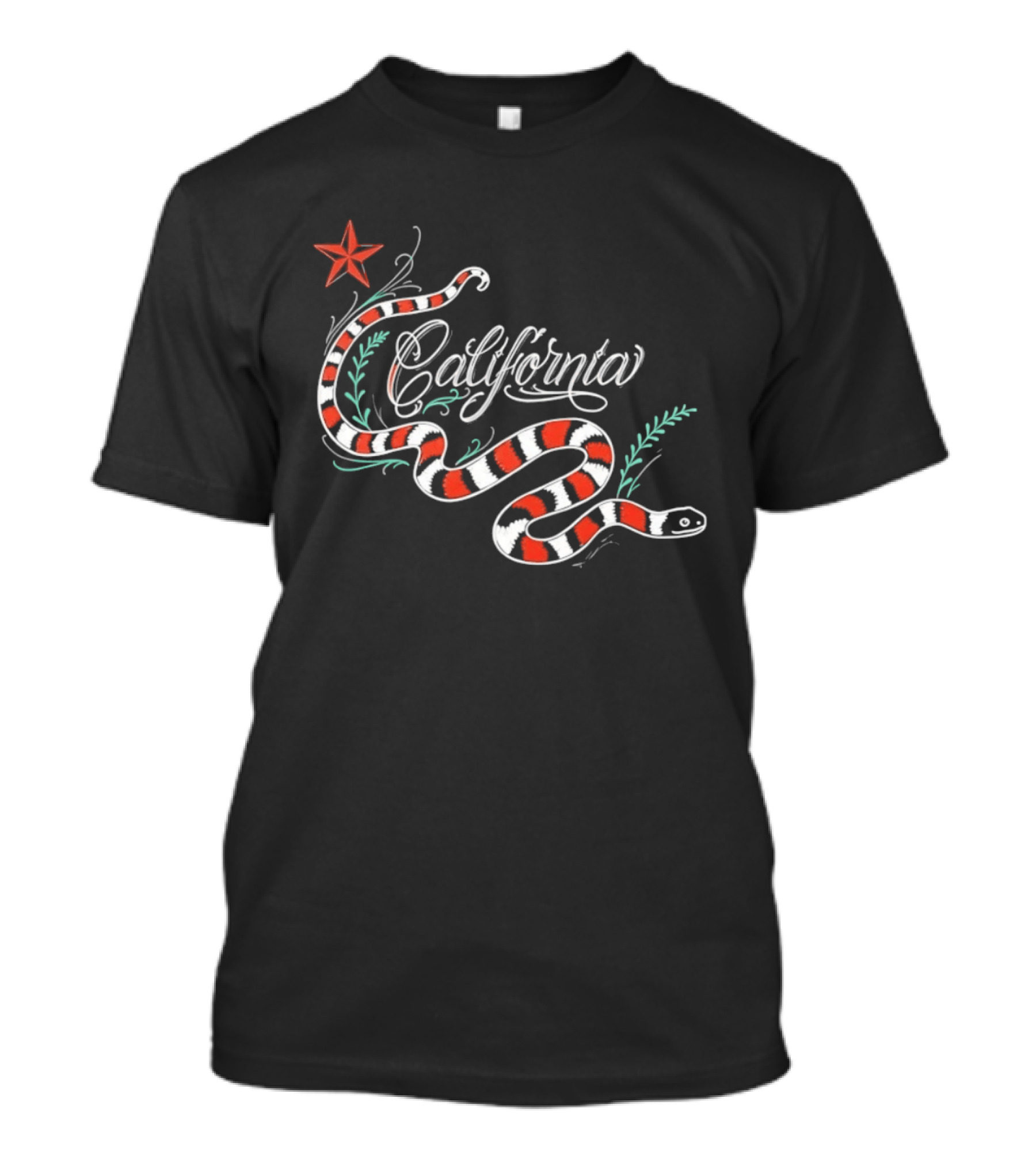 California King Snake Red Star Serpent T-Shirt