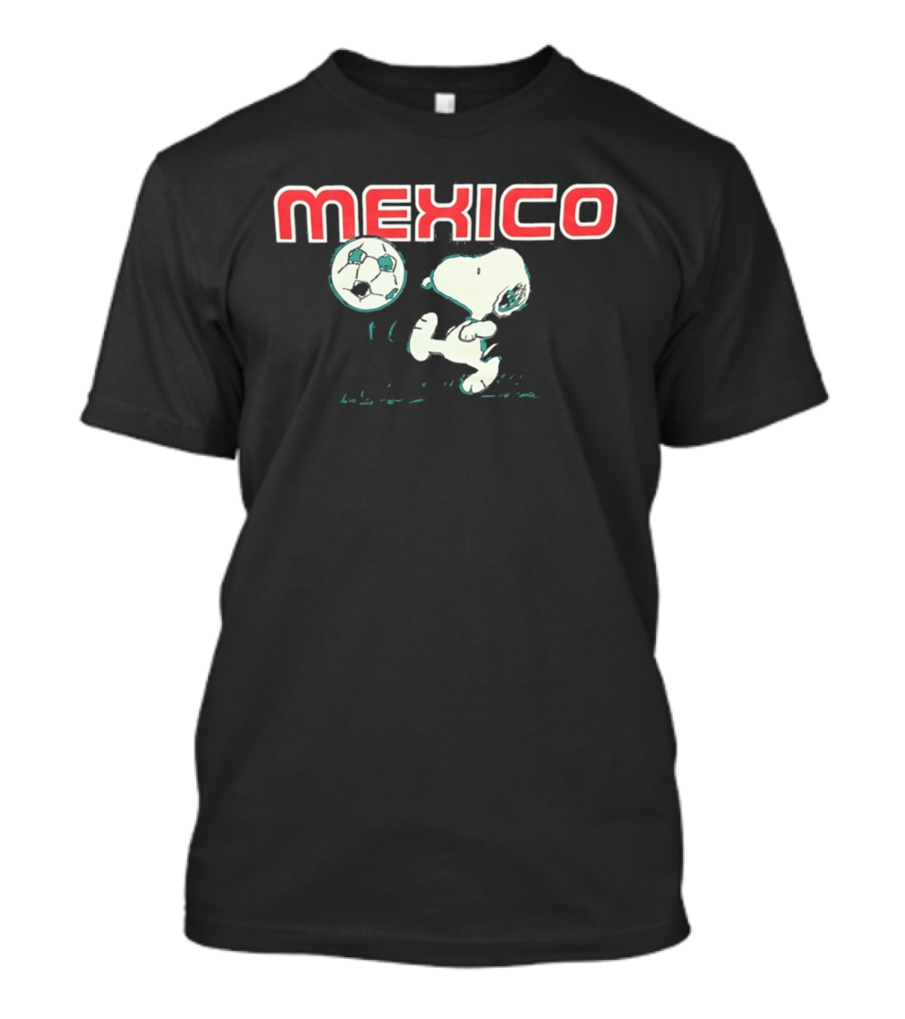 Mexico Snoopy Soccer Player Peanuts Football T-Shirt