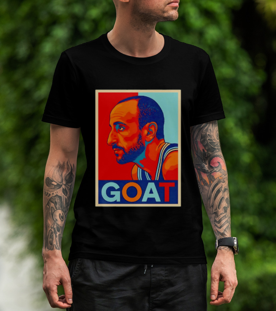 Manu Ginobili GOAT San Antonio Spurs 20 Retro Pop T-Shirt