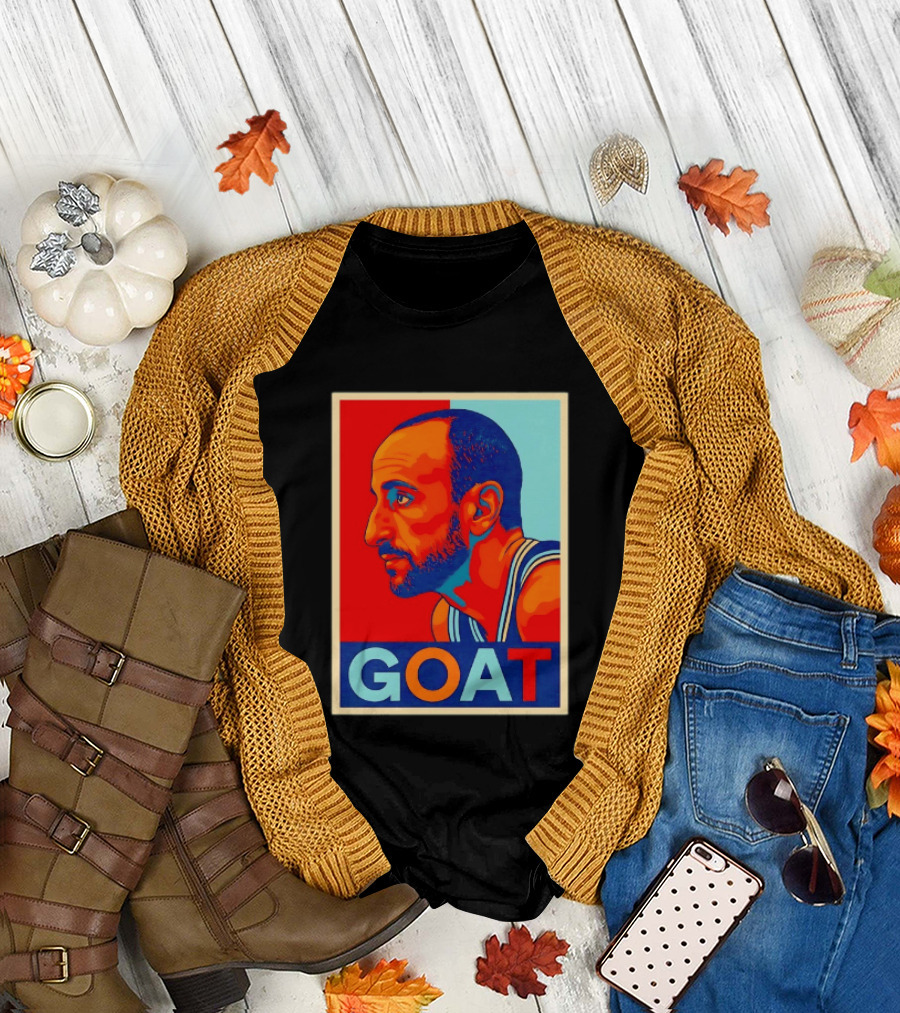 Manu Ginobili GOAT San Antonio Spurs 20 Retro Pop T-Shirt