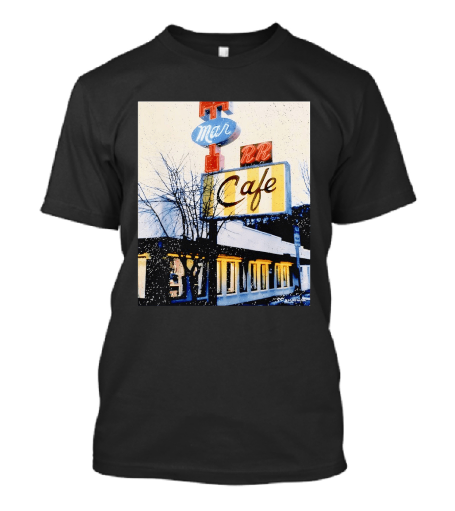 Twin Peaks Mar RR Cafe Sign Iconic Diner Scene T-Shirt
