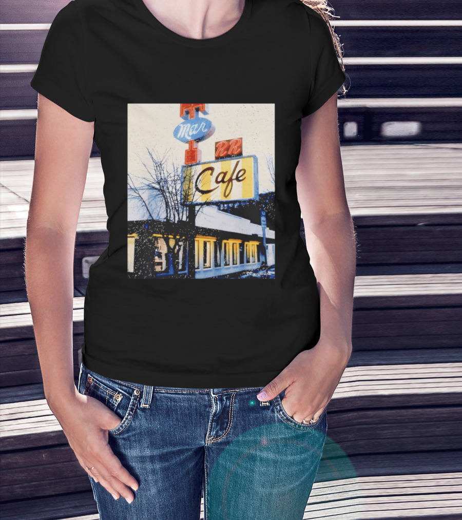 Twin Peaks Mar RR Cafe Sign Iconic Diner Scene T-Shirt