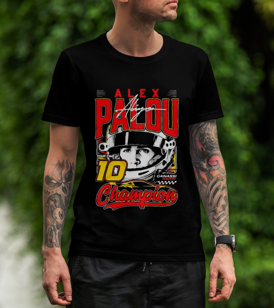 Alex Palou 10 Champion Racing Helmet Signature T-Shirt