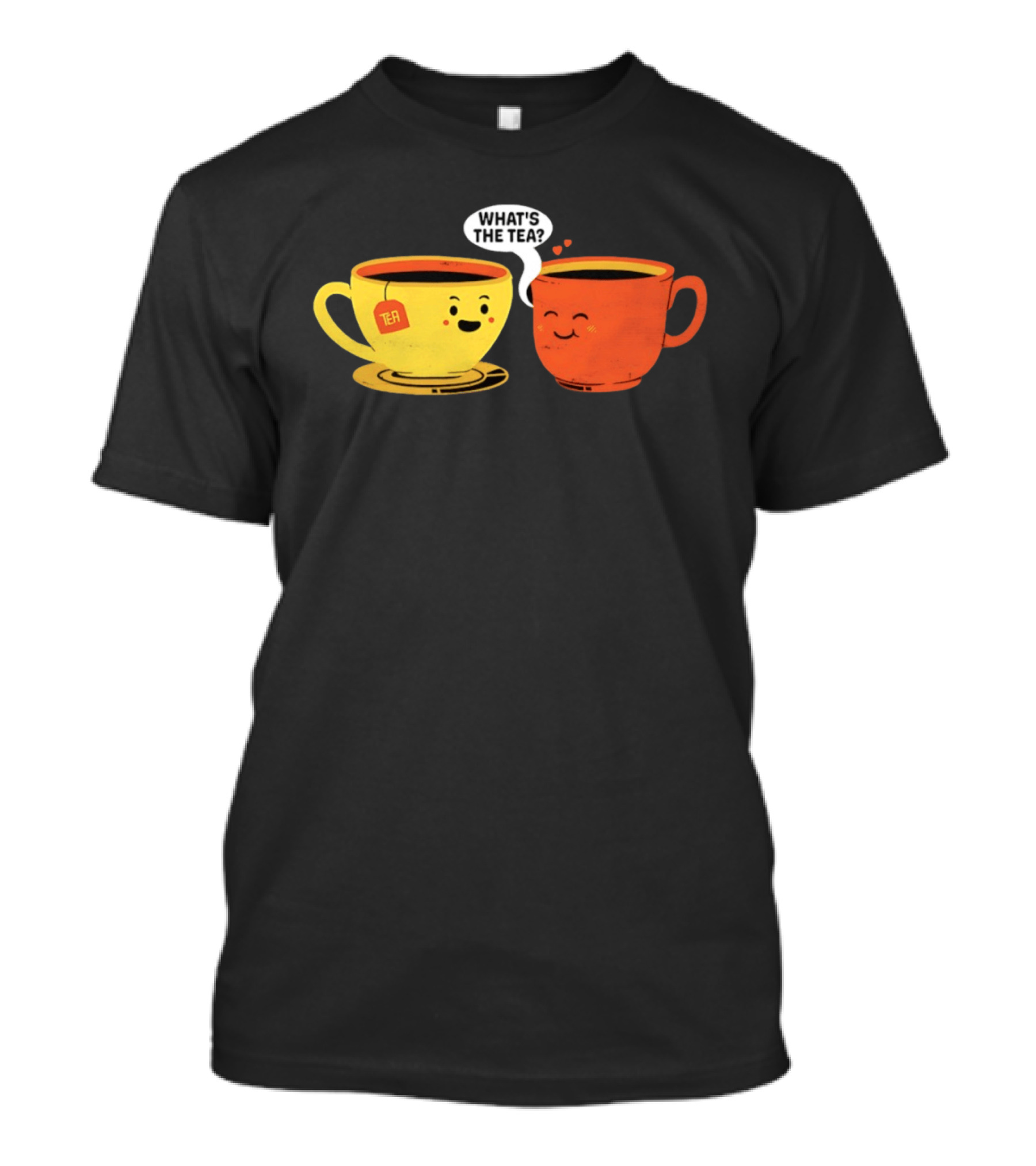 What's The Tea Gossiping Teacups Cute Conversation T-Shirt