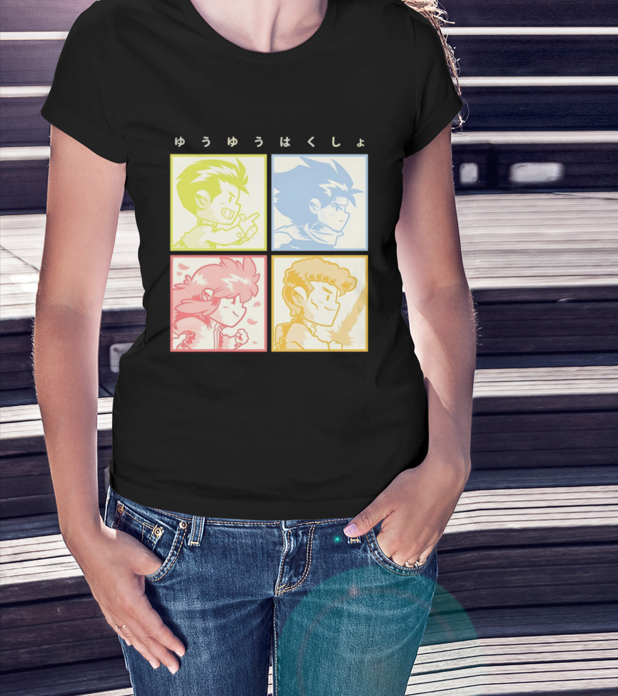 YuYu Hakusho Characters Yusuke Urameshi Hiei Kurama Kazuma Kuwabara T-Shirt