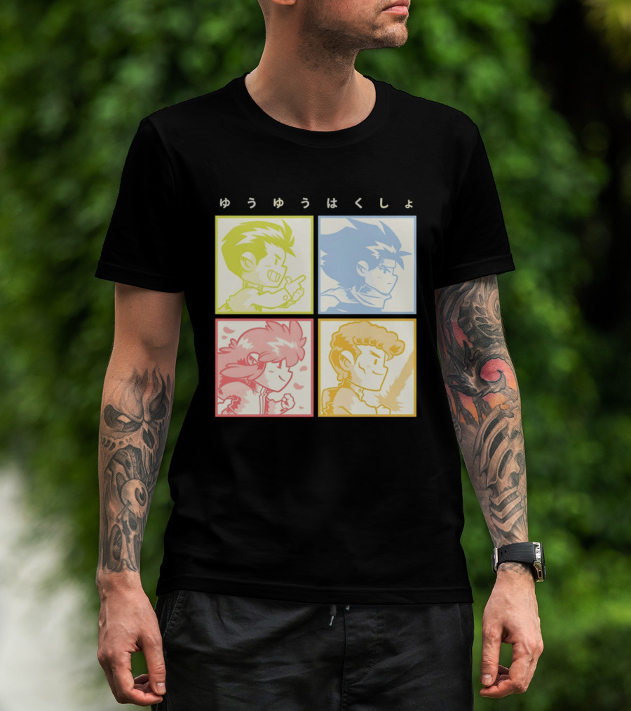 YuYu Hakusho Characters Yusuke Urameshi Hiei Kurama Kazuma Kuwabara T-Shirt