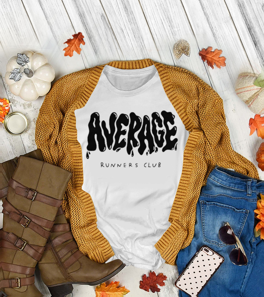 AVERAGE Runners Club Black Drip T-Shirt