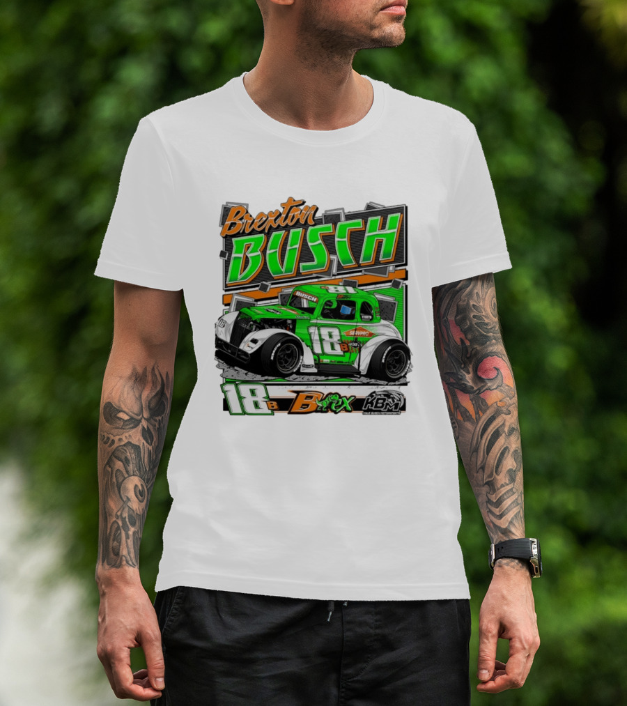 Brexton Busch 18 B Rex KBM Race Car Graphic 2026 T-Shirt