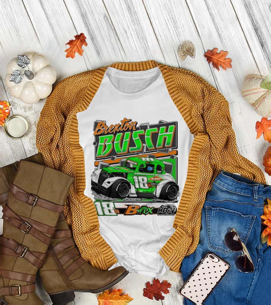 Brexton Busch 18 B Rex KBM Race Car Graphic 2026 T-Shirt